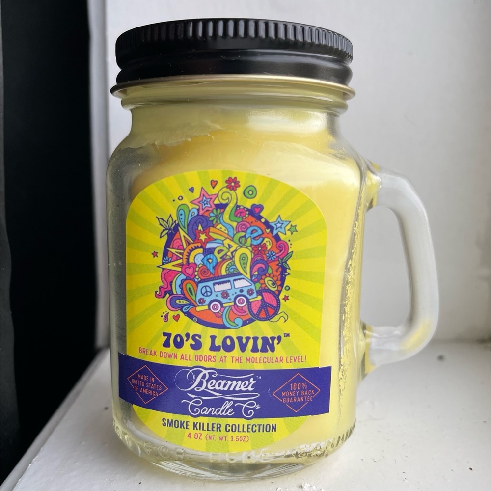 70’s lovin’ Mason Jar Candle